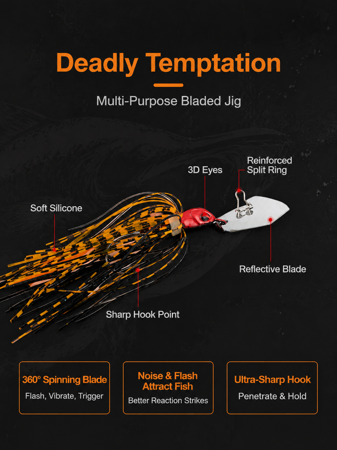 Spinnerbait Lure Set Silicone  - Fishing Lure Blade Bait recensie en prijs