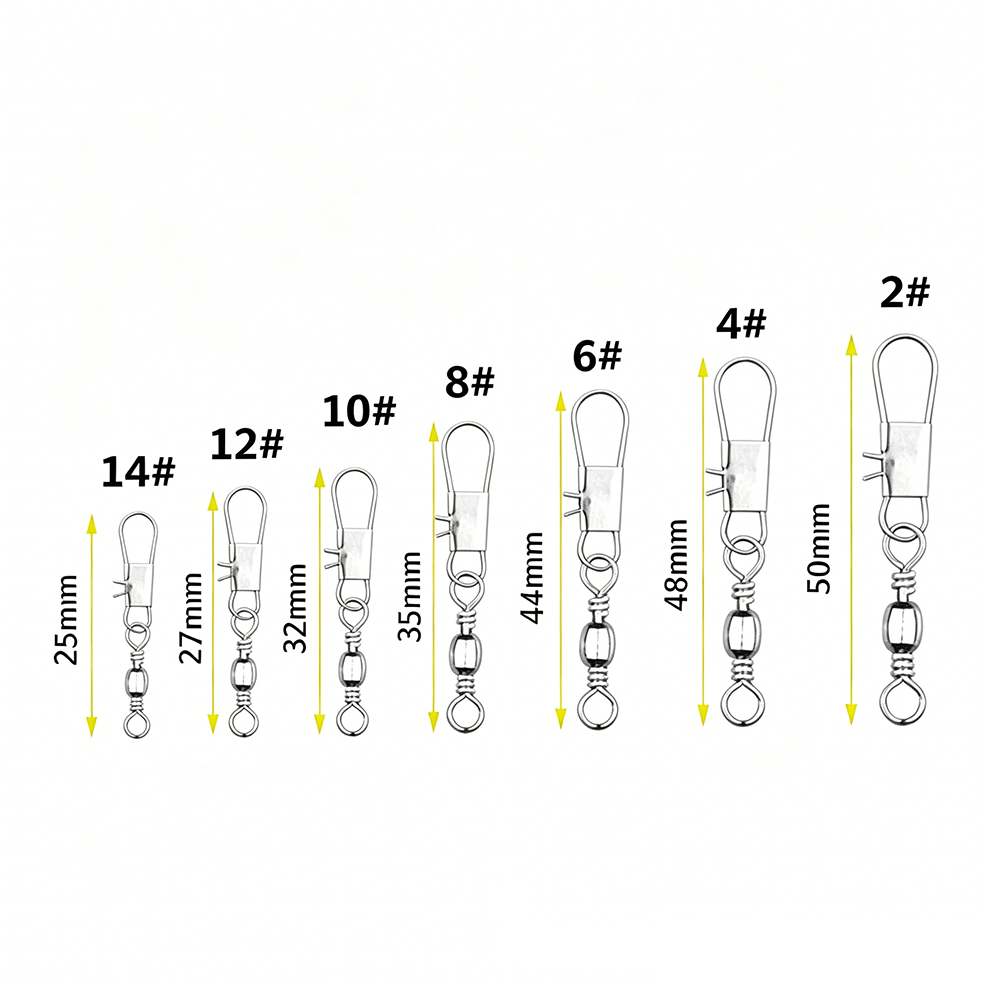 50Pc/box Stainless Steel Swive - Fishing Lure Box recensie en prijs
