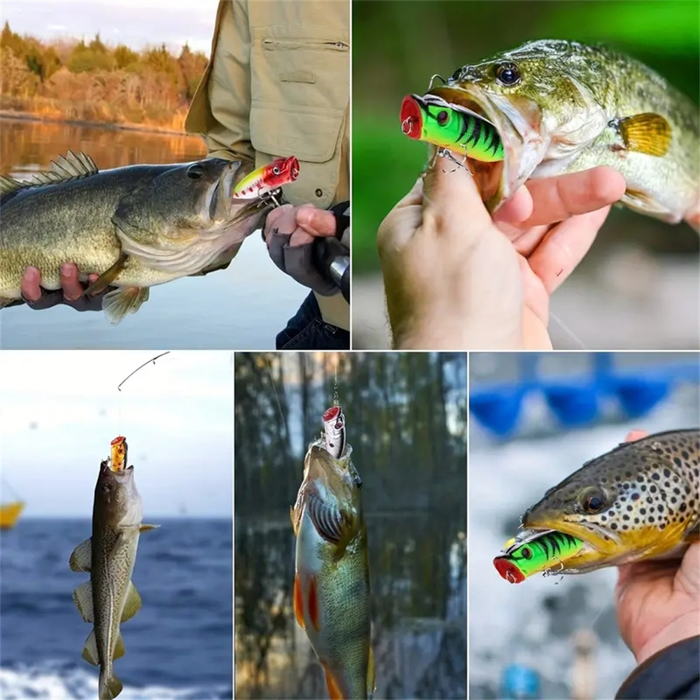 5Pcs Popper Fishing Lures 3d E - Fishing Lure Popper recensie en prijs