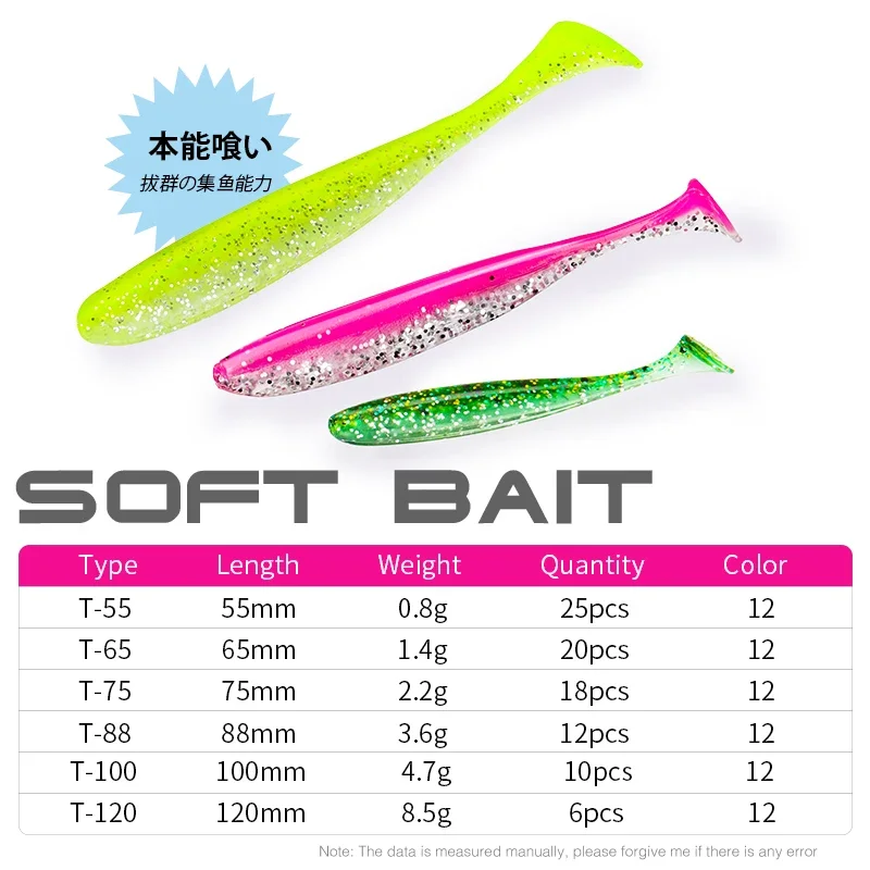 TSURINOYA NEW SIZE 100mm 120mm - Fishing Lure Soft Plastic recensie en prijs