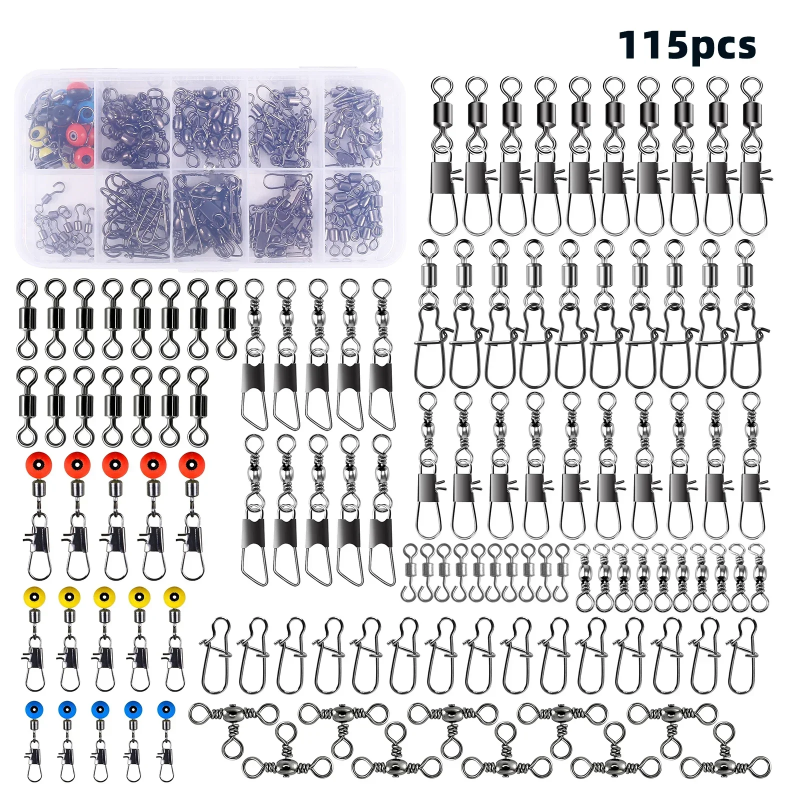 115pcs Fishing Swivel Connecto - Fishing Lure Kit recensie en prijs
