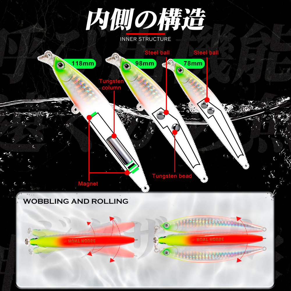 Hunthouse Jerkbait Minnow Fish - Fishing Lure Jerkbait recensie en prijs