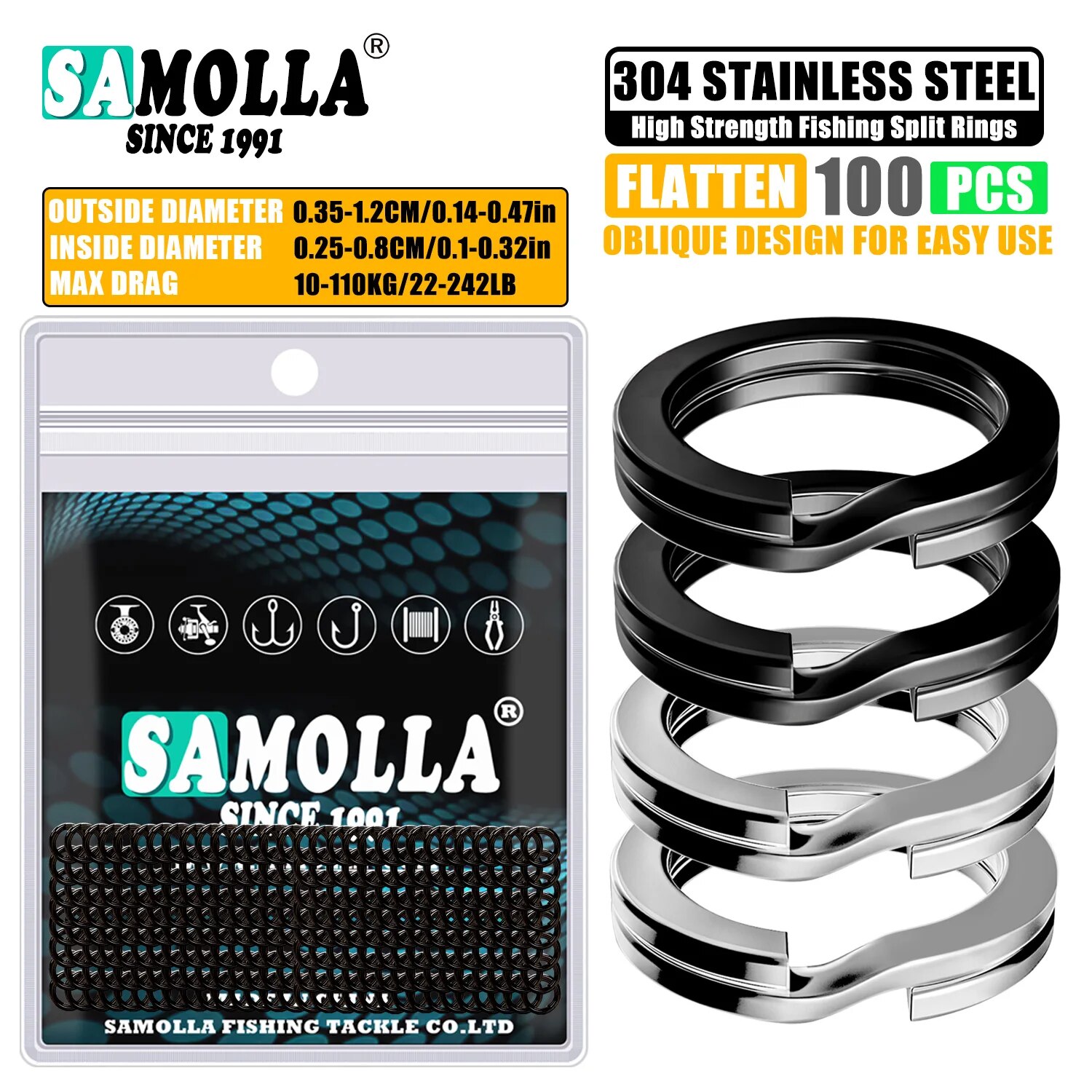 100pcs Fishing Split Rings Sta - Fishing Lure Making Kit recensie en prijs