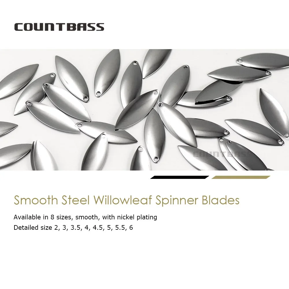 Countbass 50pcs Size 1-6 Nicke - Fishing Lure Blade Bait recensie en prijs