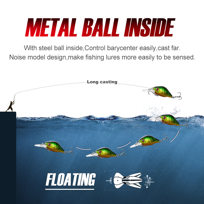 NOEBY 45mm 8g Crankbaits Fishi - Fishing Lure Swimbait recensie en prijs